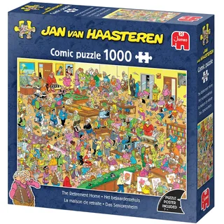 JUMBO Spiele Jan Van Haasteren - Das Altenheim - 1000 Teile Puzzle - Puzzle für Erwachsene