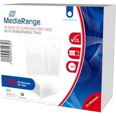 MediaRange CD-Leerhülle schmal für 2 Dics transpa. 10x, Optische Medien Zubehör
