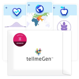 tellmeGen Advanced DNA-Analyse (Gesundheit + Eigenschaften + Wellness + Abstammung) Über 400 aktualisierte Berichte