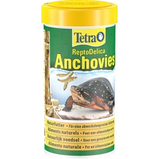 Tetra ReptoDelica Anchovies Schildkröten-Futter - Naturfutter aus 100% kleinen, getrockneten Fischen, 250 ml Dose