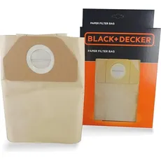 Black & Decker Black&Decker Papierstaubsaugerbeutel 30L für Nass- und Trockensauger 5 Stk. (41830), Staubsaugerbeutel