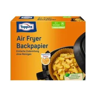 Toppits Backpapier für Heißluftfritteusen,
