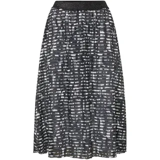 GOLDNER A-Linien-Rock »Kurzgröße Weiter Druckrock mit Rundumgummibund«, schwarz