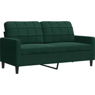 vidaXL 2-Sitzer-Sofa Dunkelgrün 140 cm Samt - Grün