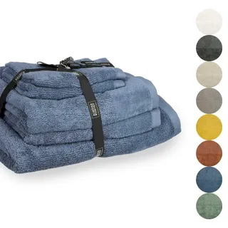 Schöner Wohnen Handtuch SET Sense , Blau , Textil , 50x100 cm , Oeko-Tex® Standard 100 , Heimtextilien, Badtextilien, Handtuchsets