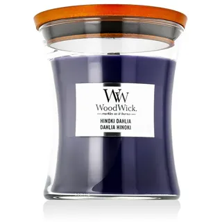 Woodwick Hinoki Dahlia Duftkerze 275 g lila