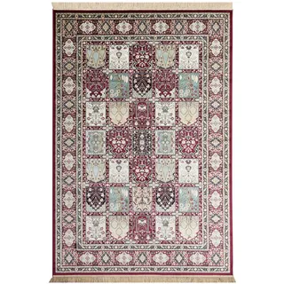 Steffensmeier Orientteppich Rot, Textil, Orientalisch, Rechteckig, 195x300 cm für Fußbodenheizung geeignet, Teppiche | Wohnzimmer | Orient | Pflegeleicht | Felder Größe: