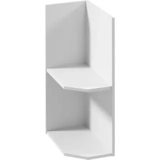 Küchenregal Regal Eckregal Offenes Küchenbord Ecke Wandregal Holzregal - Weiß