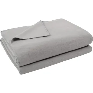 Zoeppritz Soft-Fleece Kuscheldecke 220 x 240 cm Grau
