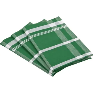 Ross Geschirrtuch »Exclusiv« Blockkaro, 50% Baumwolle, 50% Leinen, 50x70 cm grün