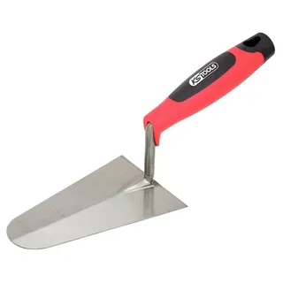 KS Tools 144.0213 Stuckateurkelle, rund, 200mm | Italienische Maurerkelle, rund, Stahlklinge, 2-Komponenten-Griff, 200 mm