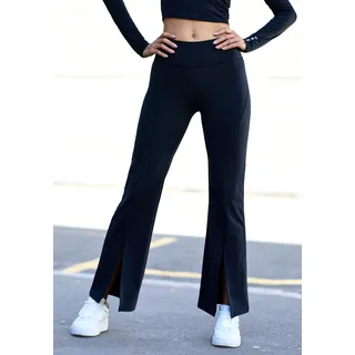 Jazzpants COPENHAGEN STUDIOS, Damen, Gr. S (36/38), N-Gr, schwarz, Trikot, Obermaterial: 78% Polyester, 22% Elasthan, unifarben, körpernah lang, Hosen Jazzpants, mit Schlitze am vorderen Bein, Topseller