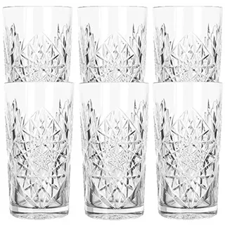 Libbey - Hobstar - Longdrinkglas, Cocktailglas, Wasserglas, Saftglas - 470 ml - 6er Set - bekannt aus den coolsten Hotels und Bars