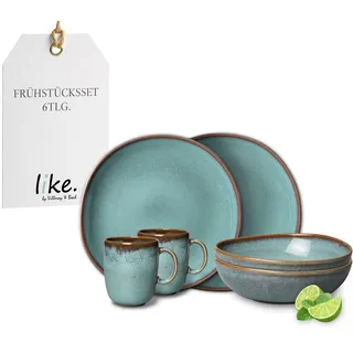 Villeroy & Boch Lave Frühstücksset 6-tlg. blau