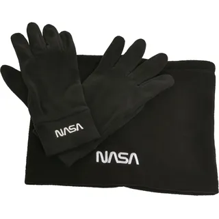 Mister Tee Herren Handschuhe NASA Fleece Set schwarz Einheitsgröße