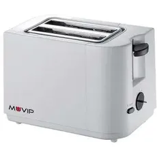 Muvip Brot-Toaster, 700 W, Kapazität für 2 Scheiben, 6 Bräunungsstufen, automatischer und manueller Stopp