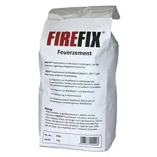 FIREFIX 2058 Feuerzement hitzebeständig bis 1.250 °C, Sackinhalt: 2 kg, Grau