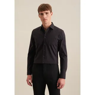 Seidensticker Businesshemd »Schwarze Rose« Shaped 1/1 Extra lang Kentkragen Uni, schwarz,