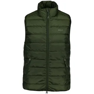Steppweste GANT "Steppweste LIGHT DOWN VEST", Herren, Gr. XXL, grün, Obermaterial: 100% Polyester PES. Futter: 100% Polyester PES. 90% Daunen DOWN. 10% Federn FEATHER., Westen Steppweste