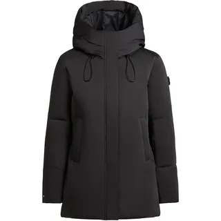 Kurzmantel KHUJO "Kurzmantel Allap", Damen, Gr. L, schwarz, Obermaterial: 55% Baumwolle CO. 45% Polyester PES.  Obermaterial: Futter: 100% Nylon NY. 100% Polyester PES., Mäntel Kurzmantel
