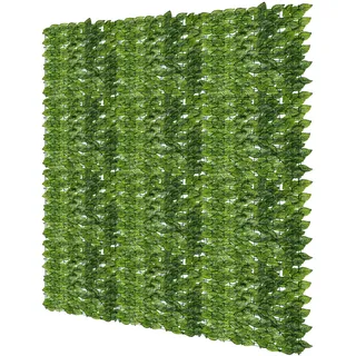 Sonnewelt Künstliche Efeu Wassermelonenblatt Hecke Sichtschutz,Efeu Sichtschutz 100 * 300cm,Sichtschutzzaun, Rolle,Efeublätter eignet Sich perfekt für Terrassenbereiche im Freien