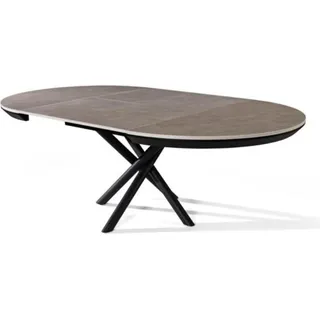 Esszimmertisch Rund Esstisch Ausziehbar Küchentisch Holz Grau Tische - Grau