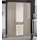 Drehtürenschrank Click 135 x 199 x 58 cm Beige/Weiß