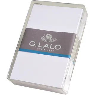 Clairefontaine Lalo 16300L Box (mit 80 Bristol Karten, ideal für Ihre Korrespondanz, 320g, gerader Schnitt, 9 x 14 cm, Visitenkarten Format, kristall)