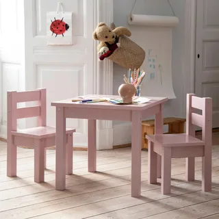 MID.YOU Kindersitzgruppe MADS  Kiefer teilmassiv rosa
