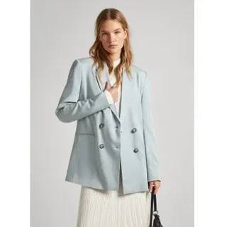 Pepe Jeans für Damen. PL402305 Sharon grüner Blazer (S), Lässig, Langarm, Lyocell