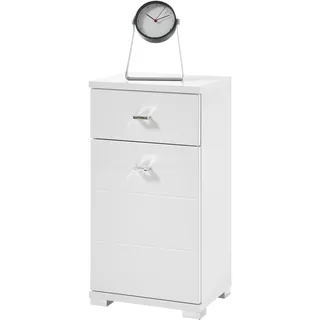 Unterschrank - Weiß matt - Weiß Hochglanz - 1 Tür - Weiß