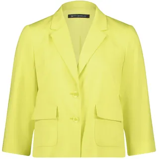 Jackenblazer BETTY BARCLAY "Blazer-Jacke mit 3/4 Arm", Damen, Gr. 36, gelb, Obermaterial: 59% Baumwolle CO. 39% Viskose CV. 2% Elasthan EL., Blazer Jackenblazer