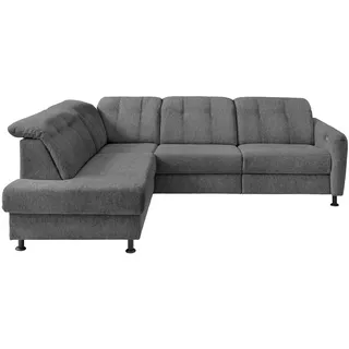 Livetastic Ecksofa , Anthrazit , Textil , Uni , L-Form , 270x198 cm , Made in Europe , seitenverkehrt erhältlich, Rücken echt, motorische Relaxfunktion, Herz-Waage-Funktion, USB-C-Anschluss , Wohnzimmer, Sofas & Couches, Wohnlandschaften, Ecksofas