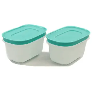 TUPPERWARE Eiskristall Gefrier-Behälter 170 ml (2) minze-weiß Dose Eis-Kristall