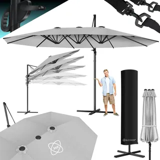 Kesser Doppelsonnenschirm 460 x 270 cm Grau