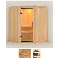 Bild Sauna »Liva«, (Set), ohne Ofen beige