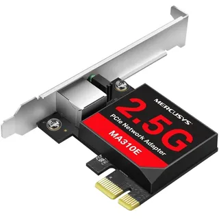 Mercusys MA310E 2,5 Gigabit PCIe Netzwerkkarte für PC, Wake-on-LAN, Energieeffizientes Ethernet, Flusskontrolle, kompatibel mit Windows und Linux