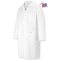 BP 1730-315-21-50n Mantel für Männer, Langarm, Kragen mit Aufschlag, 230,00 g/m2 Reine Baumwolle, weiß ,50n