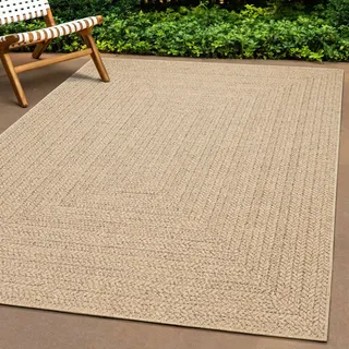 The CarPET »Kansas« rechteckig 1 mm Höhe moderner robuster In und Outdoor Teppich Jute Look,