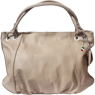 Florence Dame Tasche Beuteltasche Leder hellbraun 42x14x28 Hobo Bag OTF128C - Beige