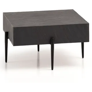 FineBuy Couchtisch FineBuy Sofatisch Steinoptik Anthrazit 64x64x35 cm Wohnzimmertisch