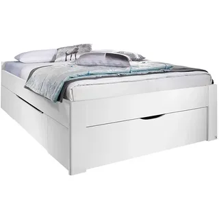 Rauch Möbel Stauraumbett , Weiß , Holzwerkstoff , 3 Schublade(n) Schubladen , 140x200 cm , Blauer Engel, Goldenes M, BQ - Bündnis für Qualität, Made in Germany , Babymöbel & Kindermöbel, Kinderzimmer & Jugendzimmer, Kinderbetten, Kinderbetten & Jugendbetten