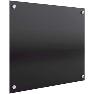 Glasmagnettafel - Wandplaner - Magnettafel für Notizen - 60 x 40 cm, schwarz