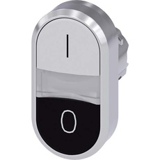 Siemens Twin pushbutton 22mm white: I black: O s, Automatisierung