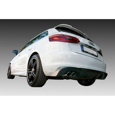 Heckschürzenansatz (Diffuser) kompatibel mit Audi A3 8V Sportback 2012- (Linker+Rechter Auspuffausparung) (ABS)