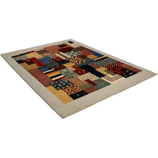 Wollteppich THEKO "Lori Astara 1425" Gr. 4, beige, B:170cm H:16mm L:240cm, Wolle, Teppiche, Wollteppich, reine Wolle, handgeknüpft, ideal im Wohnzimmer & Schlafzimmer