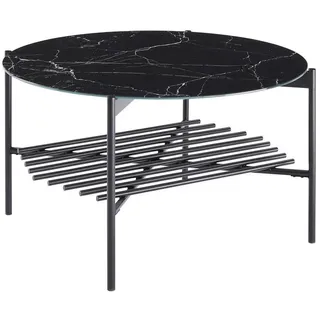 SalesFever Coffeetable Schwarz Metall 84 x 43 cm