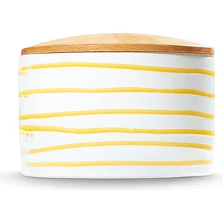 Gmundner Keramik Gelbgeflammt, Unterteil Vorratsdose H. 9 cm - Gelb