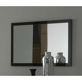 Spiegel Holzrahmen Wandspiegel Klassischer Designer Spiegel 90x60cm Holz xxl big - Schwarz