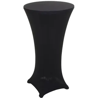 Mendler Set Stehtisch + Stehtischhusse HWC-J30, Bistrotisch Tischhusse, klappbar höhenverstellbar Ø 60cm ~ Husse schwarz